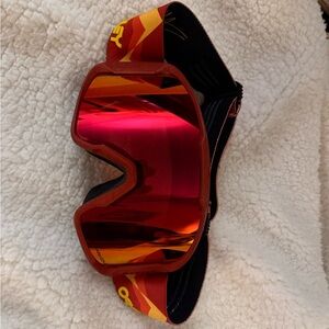 Red and Orange Ski Goggles